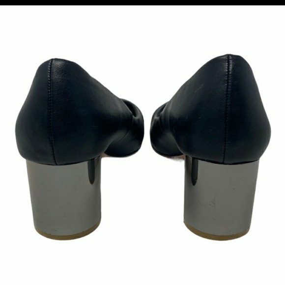 Matt & Nat Abelia Black Vegan Mirror Heel Pumps 40 - Picture 3 of 4